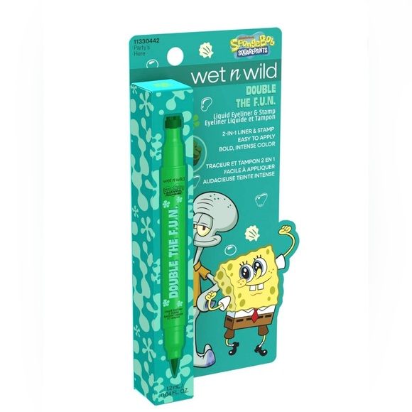 Wet N Wild SpongeBob Double The F.U.N. Liquid Eyeliner and Stamp - Party'S Here - Picture 6 of 8